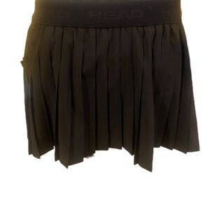 HEAD Pleated Tennis Skort Side Pockets Black Golf Sports